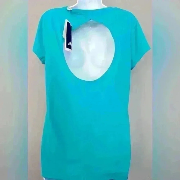 adidas Keyhole Women's Activewear Sports Tee (117) - Picture 3 of 10